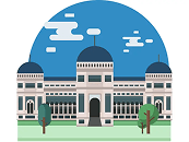 Ilustrasi ikon Sumatera Utara.